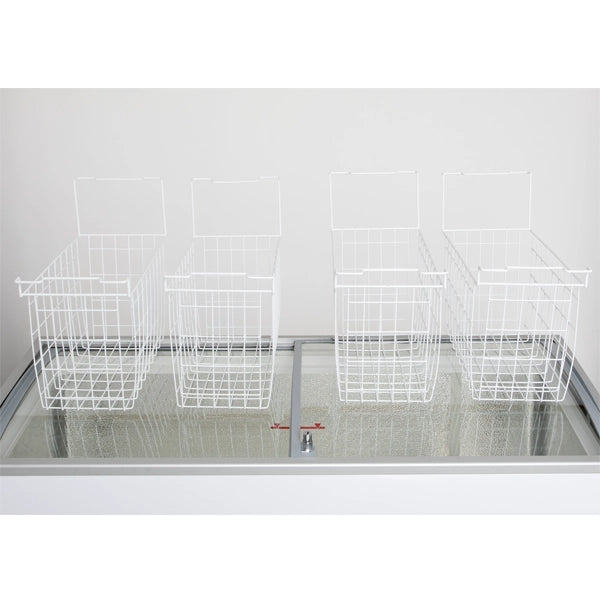 Contender Ice Cream Freezer 390ltr with Curved Sliding Glass Lid