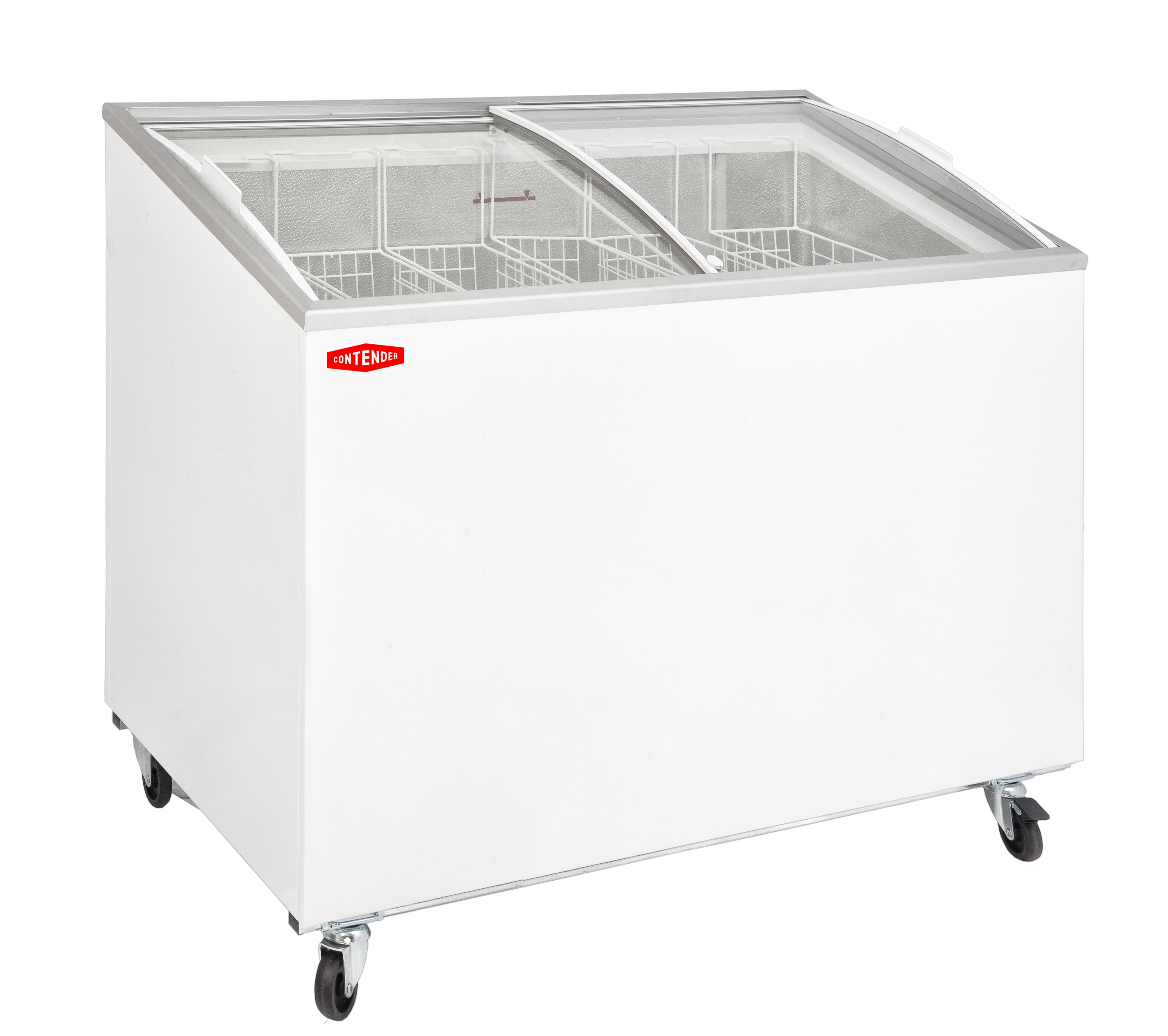 Contender Ice Cream Freezer 390ltr with Curved Sliding Glass Lid