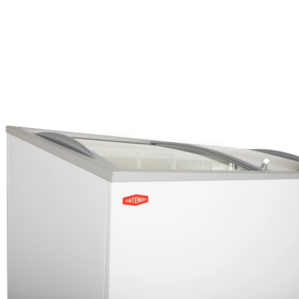 Contender Ice Cream Freezer 390ltr with Curved Sliding Glass Lid