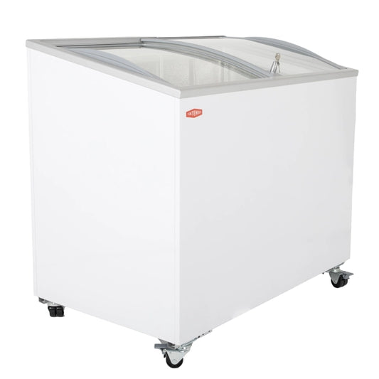 Contender Ice Cream Freezer 290ltr with Curved Sliding Glass Lid
