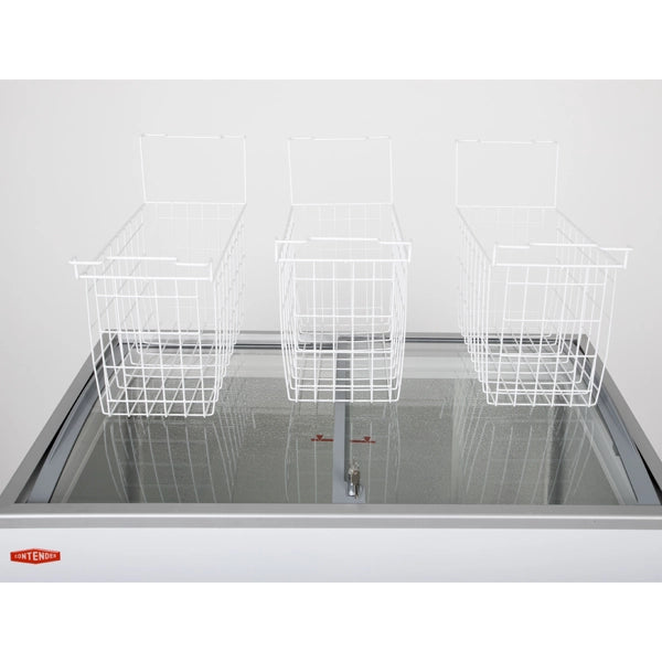 Contender Ice Cream Freezer 290ltr with Curved Sliding Glass Lid