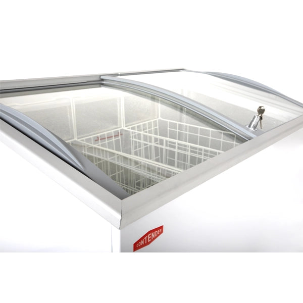 Contender Ice Cream Freezer 290ltr with Curved Sliding Glass Lid