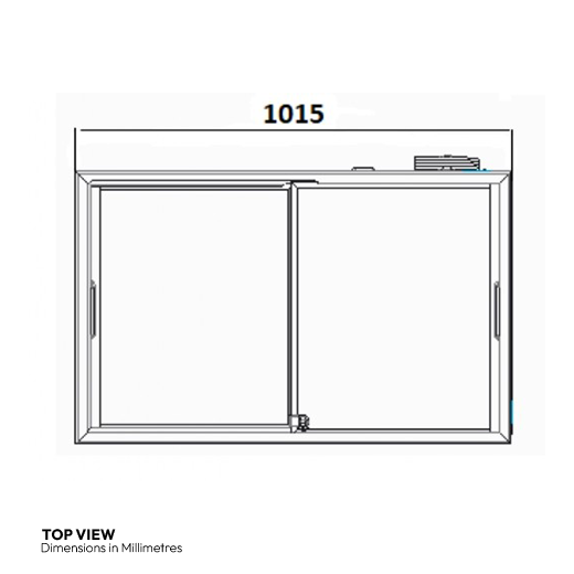 Contender Ice Cream Freezer 290ltr with Curved Sliding Glass Lid