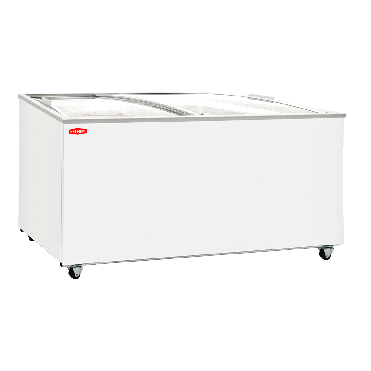 Contender 482L Ice Cream Freezer – Curved Sliding Glass Lid for Display & Easy Access