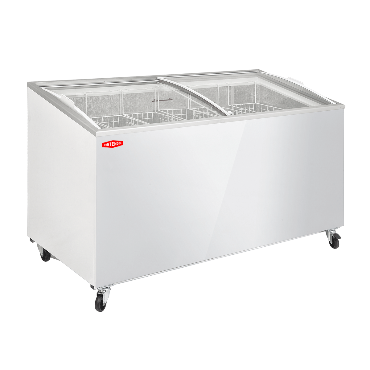 Contender 482L Ice Cream Freezer – Curved Sliding Glass Lid for Display & Easy Access