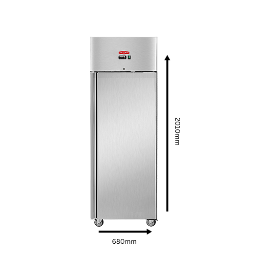 Contender 600L Upright Freezer – Stainless Steel – Even Cooling, Easy-Access Storage
