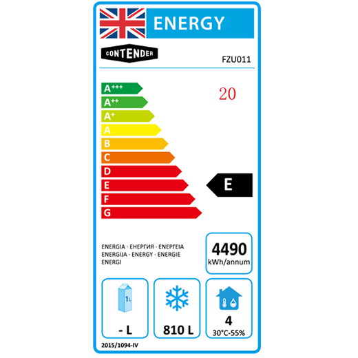 Contender 1200 Litre Double Door Stainless Steel Freezer with Castors