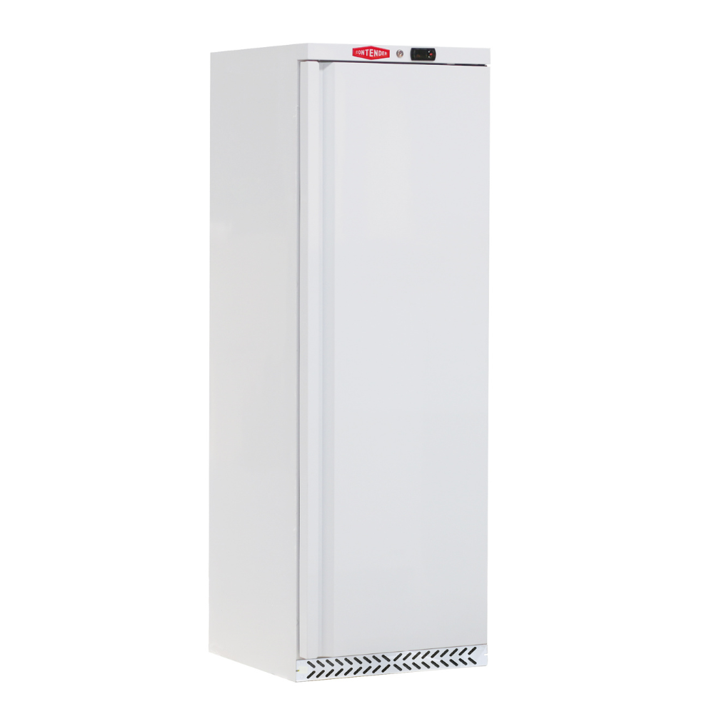 Contender 400L White Upright Freezer – Ventilated Commercial Cold Storage