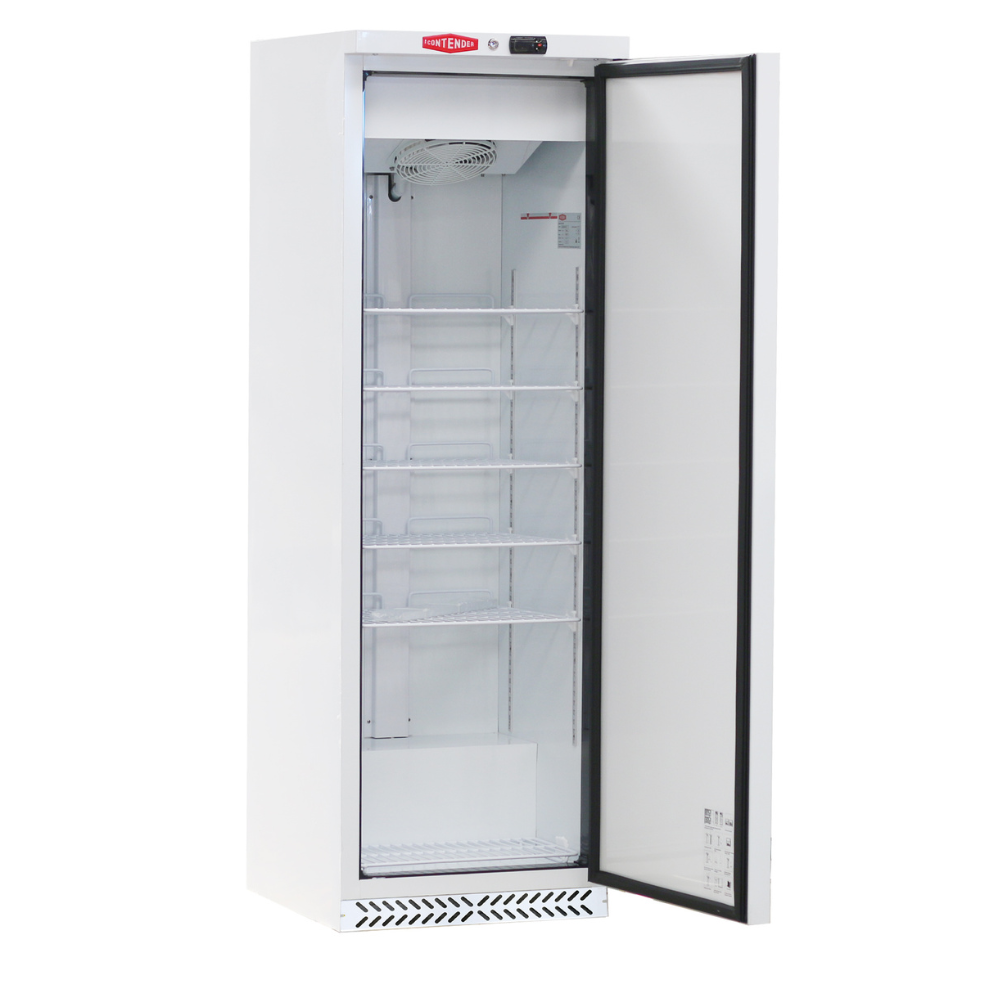 Contender 400L White Upright Freezer – Ventilated Commercial Cold Storage