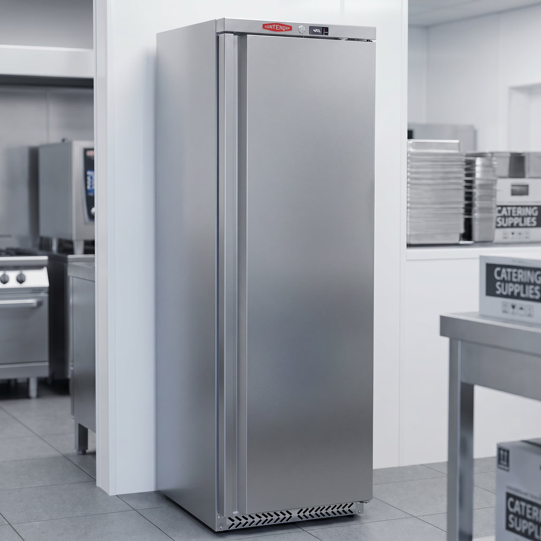 Contender 400L Stainless Steel Upright Freezer – Ventilated Commercial Cold Storage
