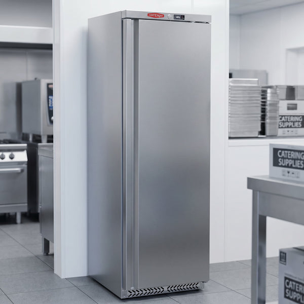 Contender Stainless Steel Upright Freezer - 400L Capacity - Ventilated