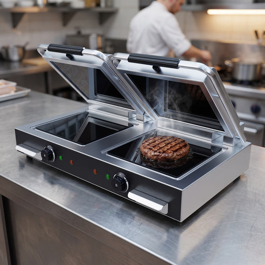 Contender 700mm Double Contact Grill (Ceramic Flat Plates) – Gentle Heat & Professional Finishing