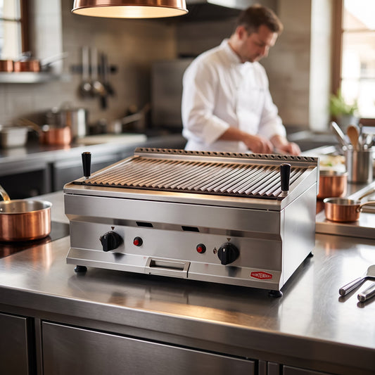 Contender 500mm Gas Chargrill (Lava Rock) – Authentic Smoky Flavour & Compact Performance