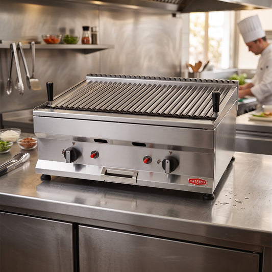 Contender 700mm Gas Chargrill (Lava Rock) – Authentic Smoky Flavour & Consistent Results