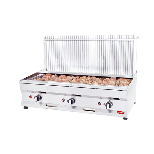 Contender 1000mm Gas Chargrill (Lava Rock) – Authentic Smoky Flavour & High-Volume Grilling