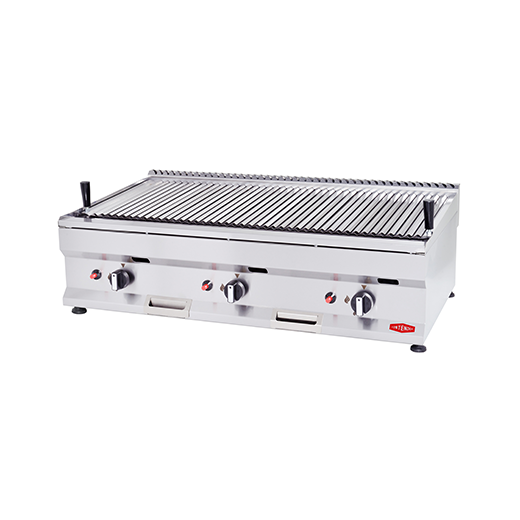 Contender 1000mm Gas Chargrill (Lava Rock) – Authentic Smoky Flavour & High-Volume Grilling