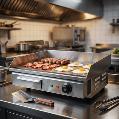 Contender Eco 550mm Electric Griddle (Flat Plate & EGO Thermostat) – Everyday Cooking & Reliable Performance