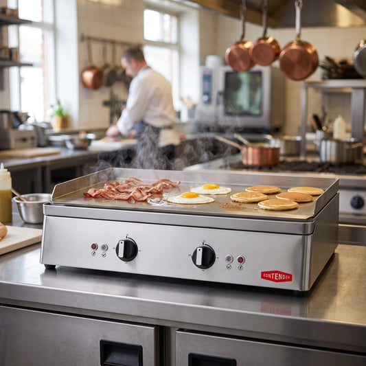 Contender 700mm Electric Griddle (Flat Plate) – Efficient Cooking & Precise Heat Control