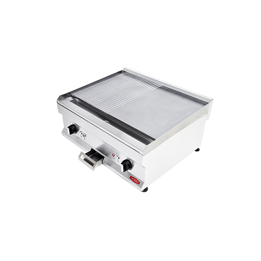 Contender Premium Griddle 700mm Electric - Half Ribbed