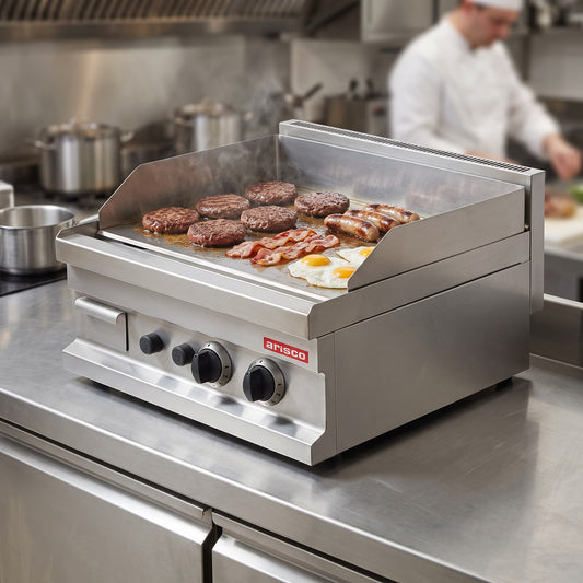 Italinox 600mm Gas Griddle (Smooth Mirror Finish) – Consistent Results Every Service