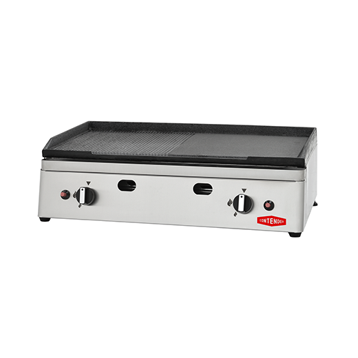 Contender Griddle 700mm Gas - Half Ribbed