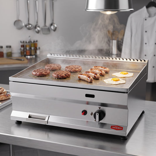 Contender 700mm Gas Griddle (Flat Plate) – Superior Heat Retention & High-Volume Cooking