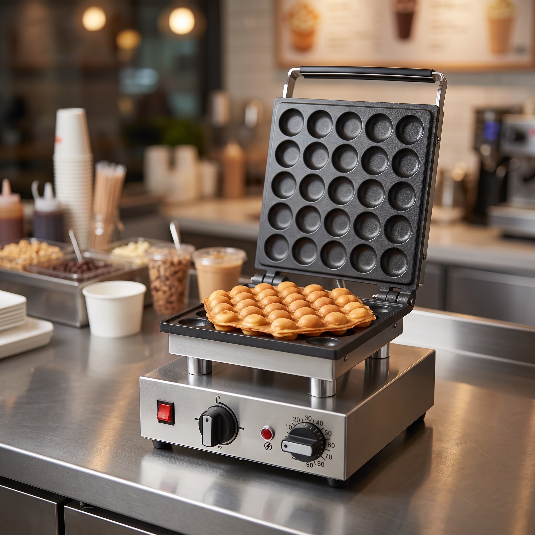 Contender Bubble Electric Waffle Maker – Crispy Golden Waffles Every Time