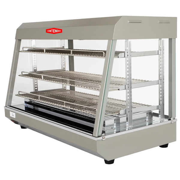 Deli 2 Contender Heated Display 3 Shelf 900mm Wide - Includes Humidity Tray