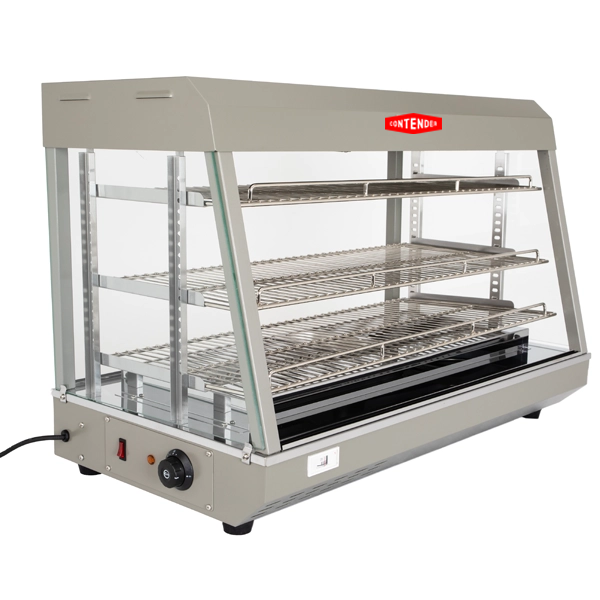 Deli 2 Contender Heated Display 3 Shelf 900mm Wide - Includes Humidity Tray