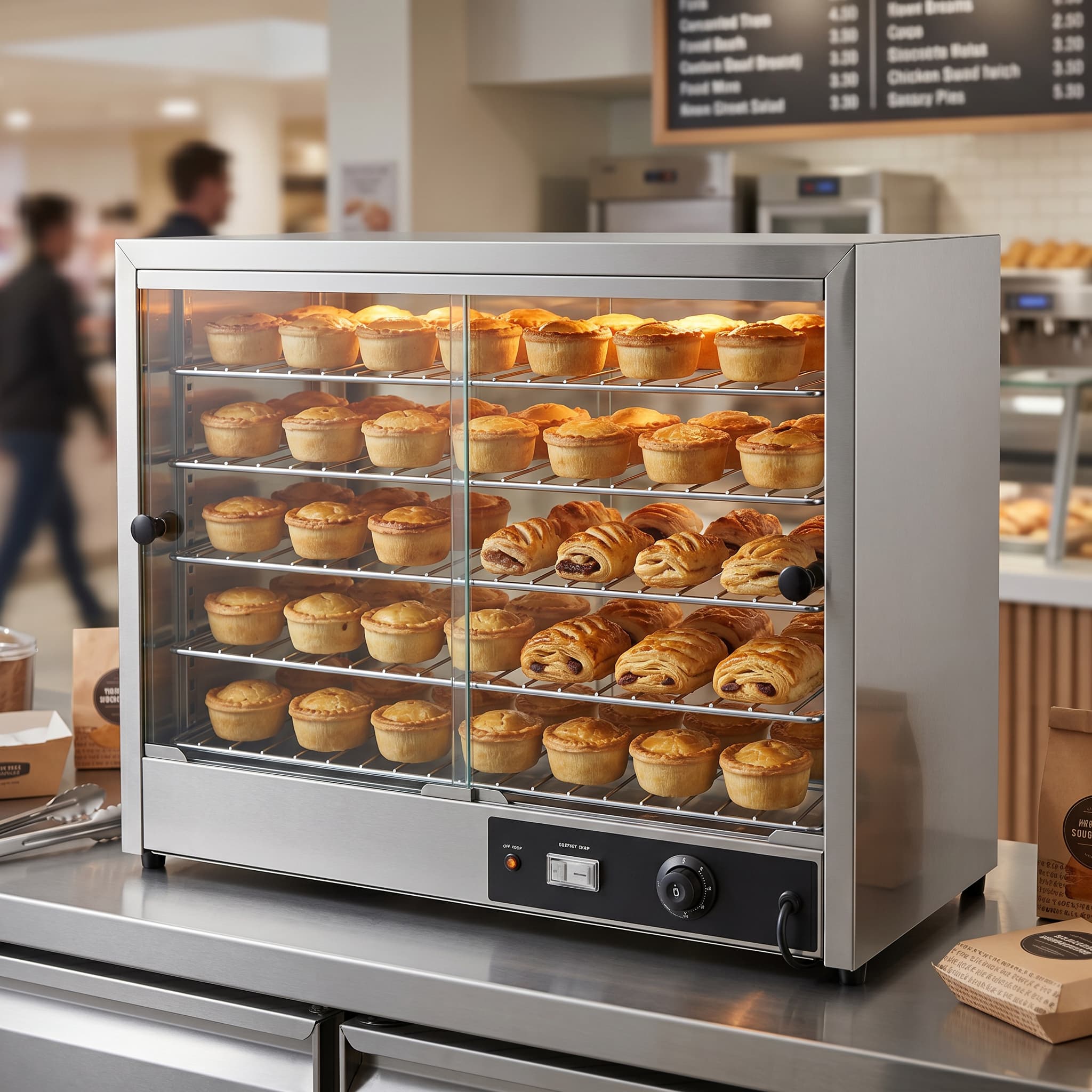 Contender 805mm Extra Large Pie Warmer Cabinet – High Capacity Heated Display