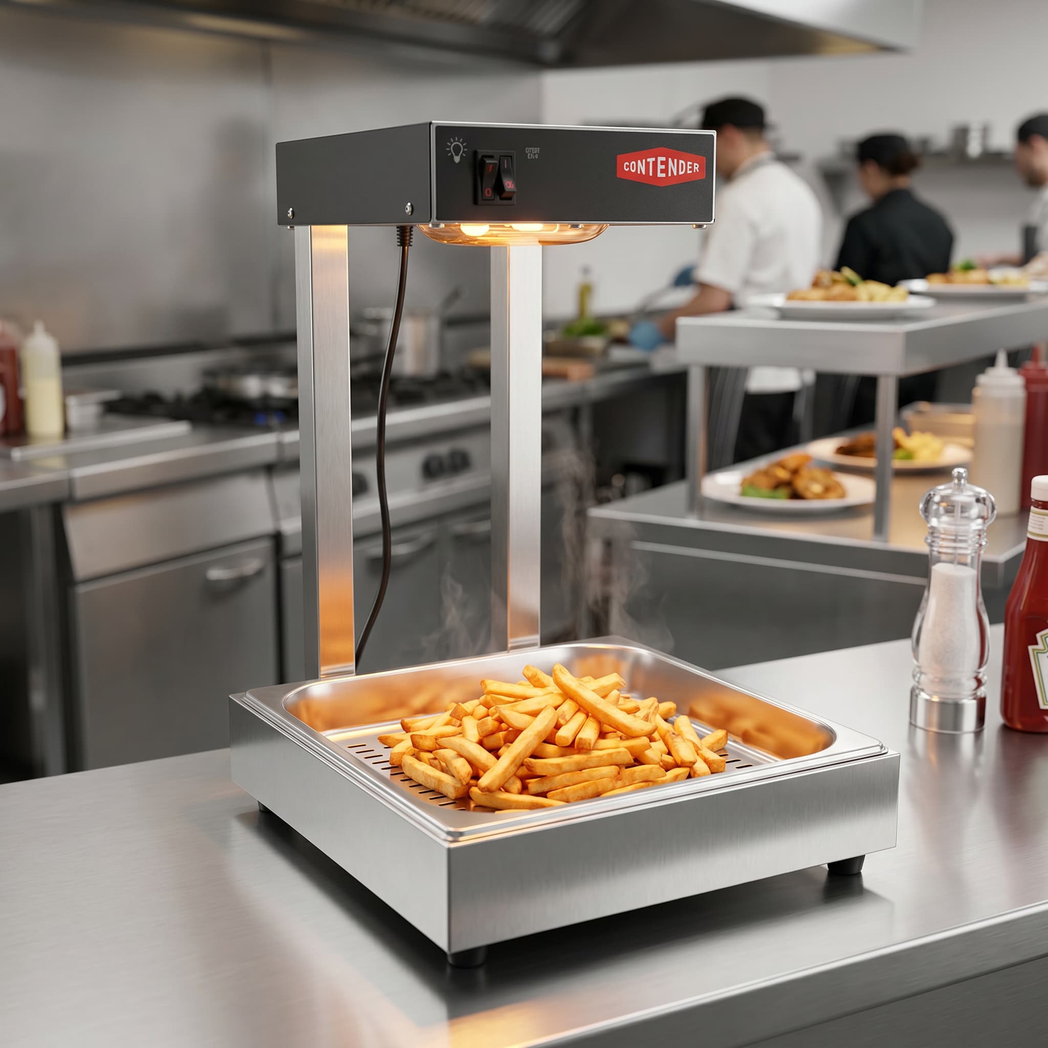 Contender Quartz Lamp Heated Display – 1/1 GN Base for Hot Food Presentation