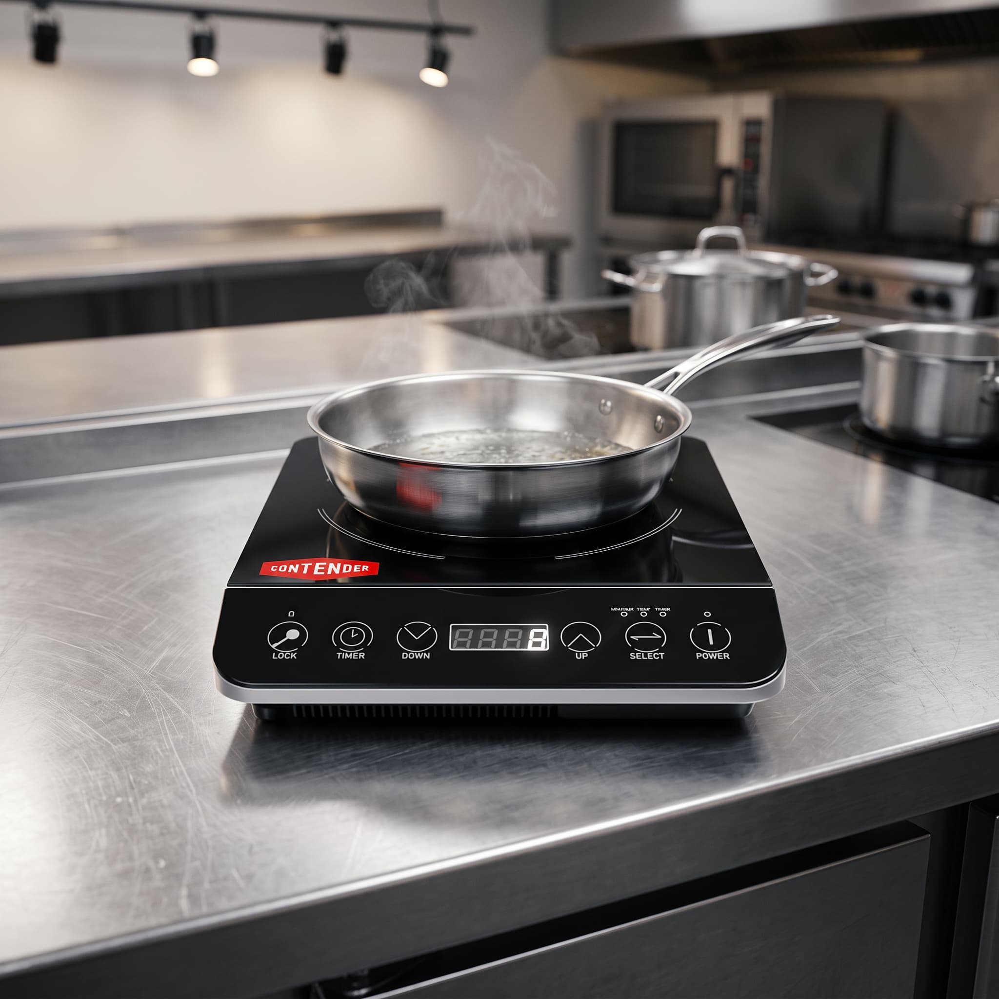 Contender 2kW Digital Induction Hob – Precise Temperature Control & Energy Efficient Cooking