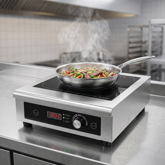 Contender 3kW Heavy Duty Single Zone Induction Hob – Rapid Heat & Precise Temperature Control