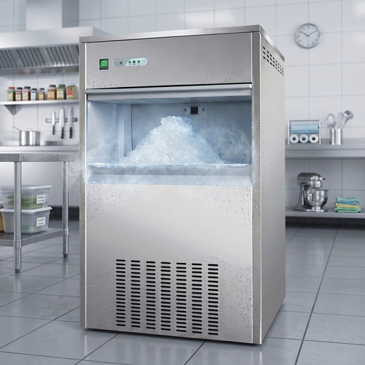 Contender 85kg Ice Flaker – High-Output Commercial Ice Machine with 20kg Storage Bin