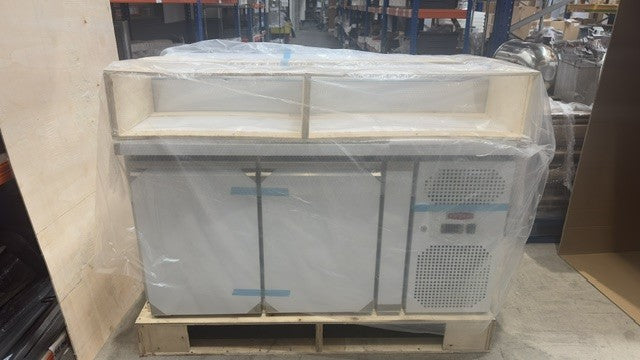 Contender 2 Door Refrigerated Prep Counter (7 × 1/4 GN) – Efficient Food Prep & Chilled Storage
