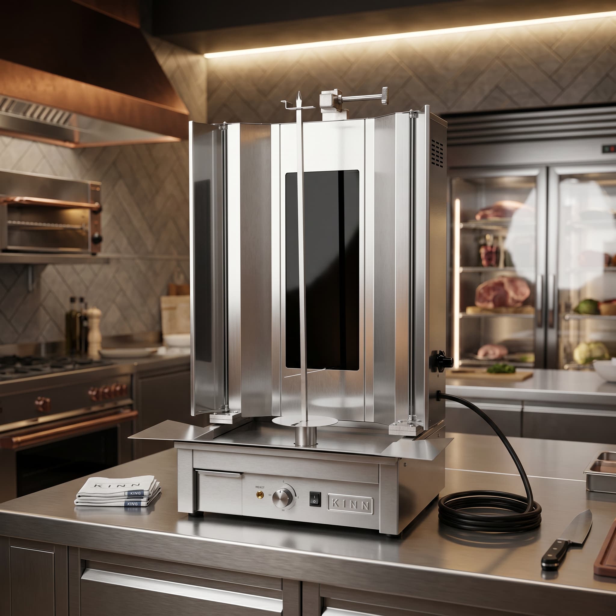 KINN 3 Burner Electric Kebab Grill (Independent Burner Control) – No Gas Supply Required