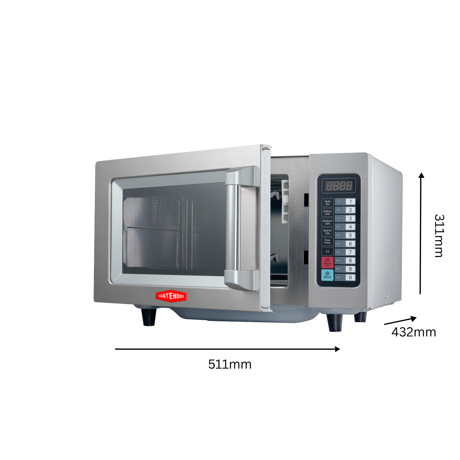 Contender 1000W Commercial Microwave – Fast, Precise & Consistent Cooking