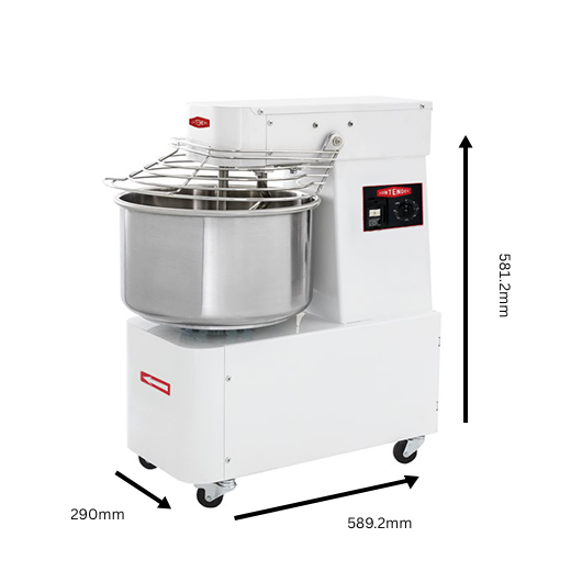 Contender 10L Spiral Dough Mixer (8kg, 13A) – Perfect Dough Every Batch