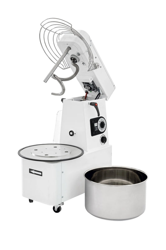 Contender 22L Spiral Dough Mixer (16kg, 13A, Variable Speed, Removable Bowl & Lift-Up Lid) – Consistent Premium Dough Production