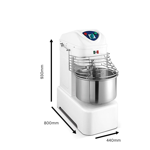 Contender 30L Twin Speed Spiral Dough Mixer (25kg, 13A) – Consistent High-Volume Dough Production