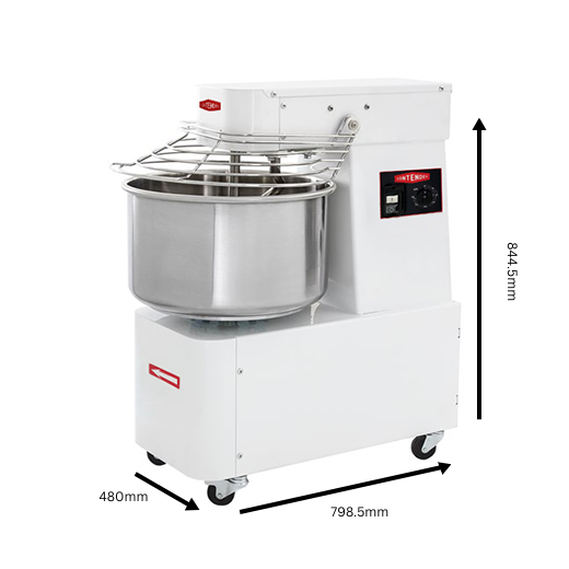 Contender 48L Spiral Dough Mixer (40kg, 3-Phase) – Reliable High-Volume Dough Production