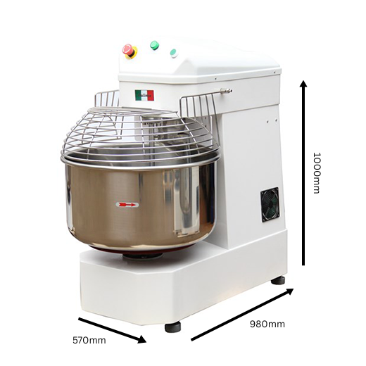 Contender 66L Spiral Dough Mixer (56kg, 13A) – Industrial High-Volume Dough Production