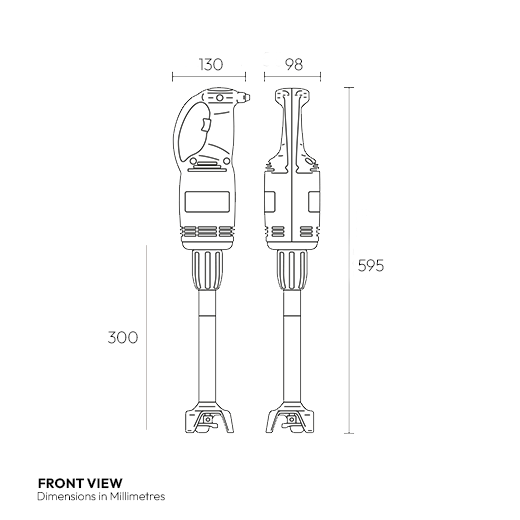Contender 300mm Fixed Speed Commercial Hand Stick Blender – Reliable Blending for Soups & Sauces
