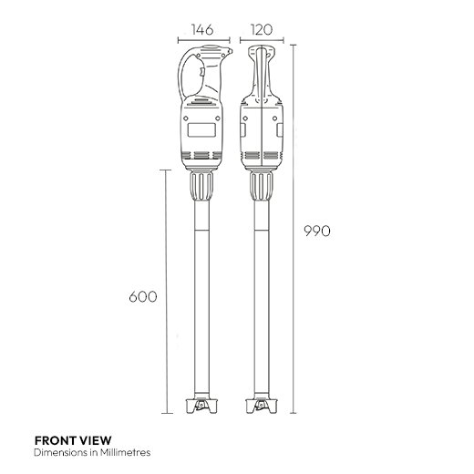 Contender 600mm Variable Speed Commercial Hand Stick Blender