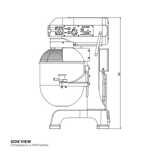 Contender 30L Planetary Mixer – Large-Capacity Commercial Mixing for Busy Kitchens