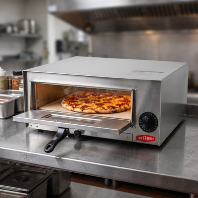 Contender Small Countertop Pizza Oven (300mm x 300mm, 12", 13A) - Powerful Heating for Pizza Production