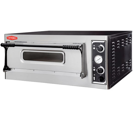 Contender Single Deck Pizza Oven (6 x 13", 3 Phase) - Brick Base for Perfect Heat Distribution and Even Cooking