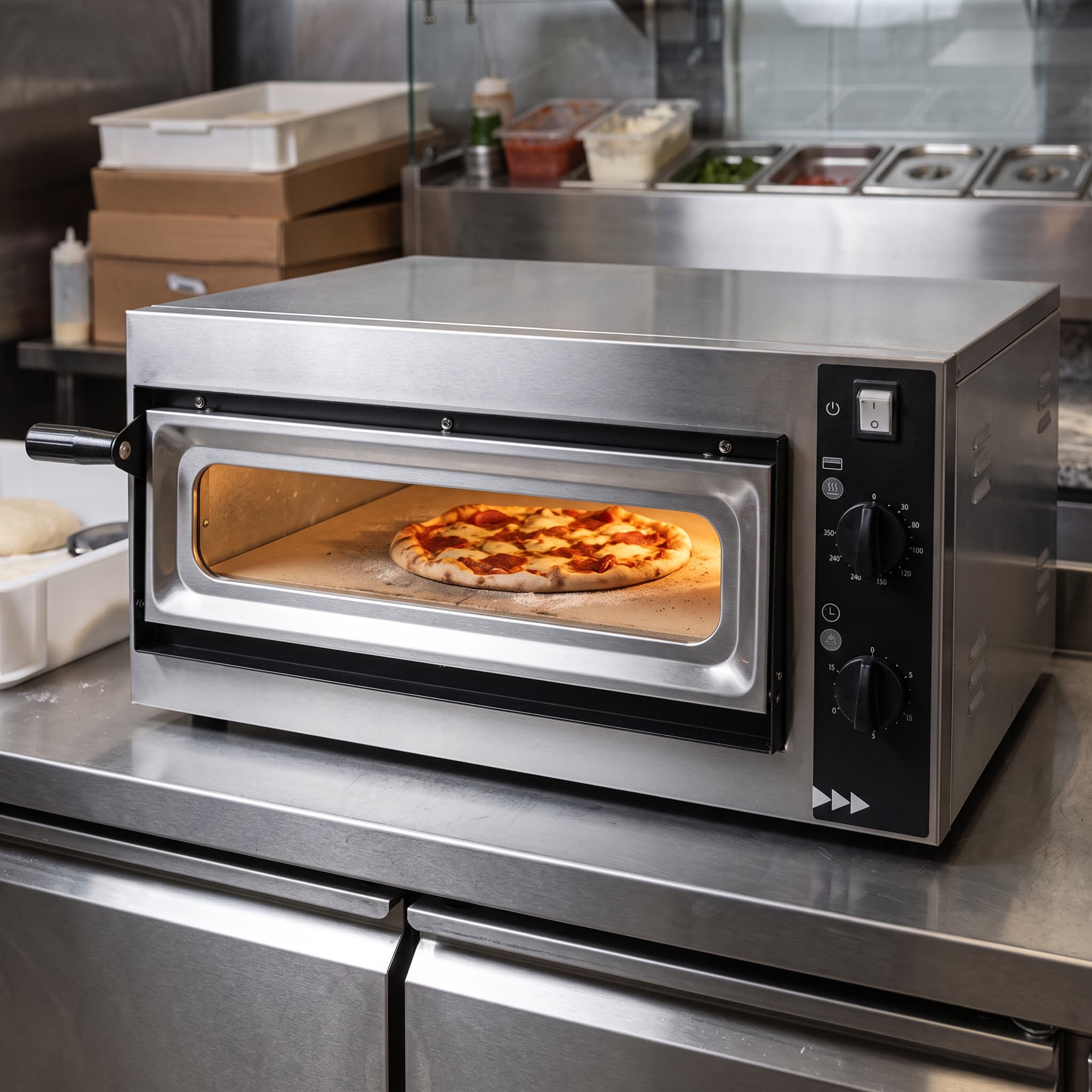 Contender Single Deck Pizza Oven (Single Phase) - Smart, Space-Efficient Pizza Cooking