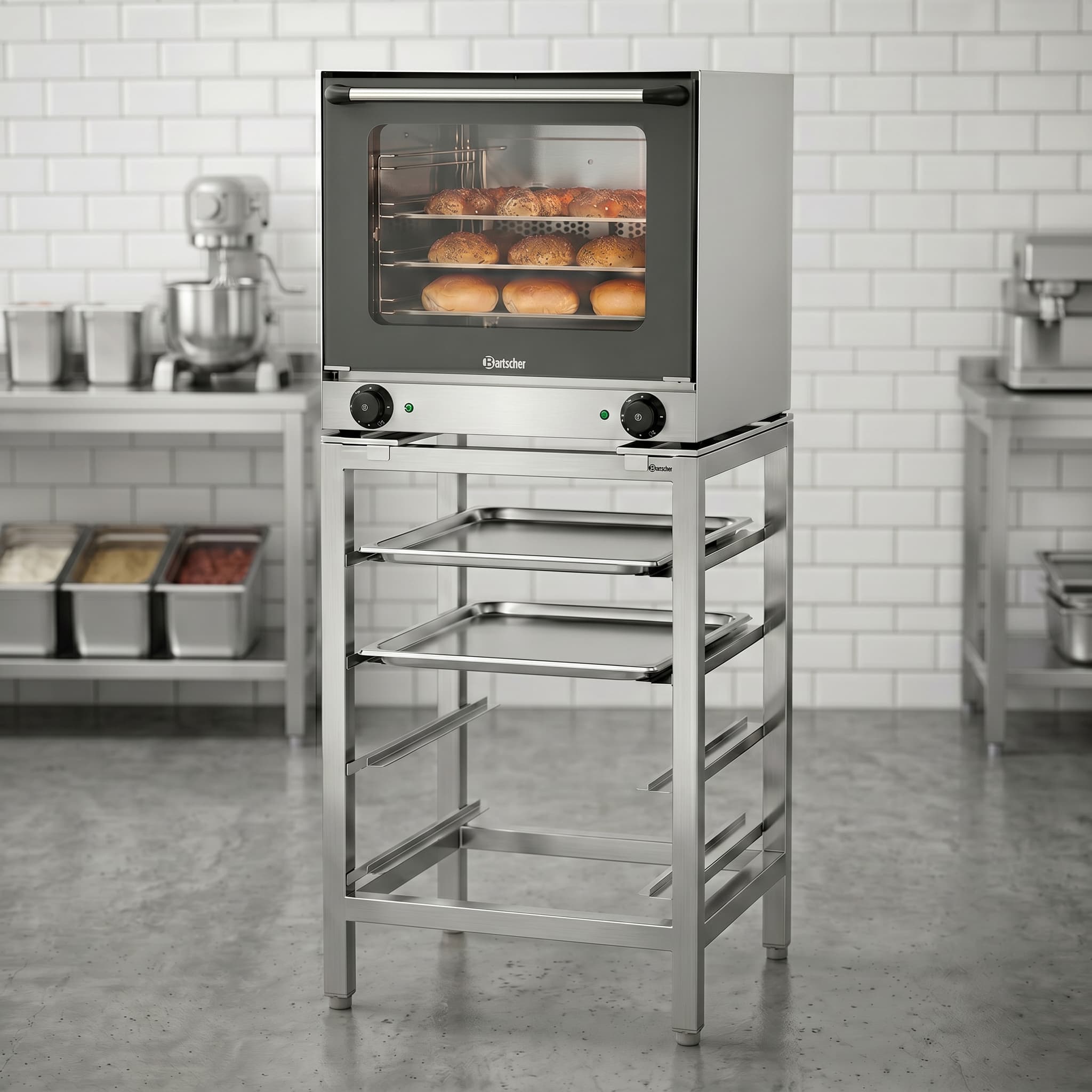 Bartscher Base Stand for 57L Convection Oven – Heavy-Duty Floor Standing Oven Support