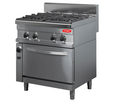 Contender 700mm 4 Burner Gas Range Cooker – Heavy Duty Natural Gas or LPG Floor Standing Cooker